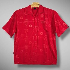 South Pole Jeans AOP‎ Button Up Shirt Mens XL Dazzle Shiny Y2k Street wear